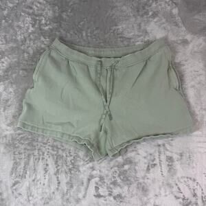 Lululemon green athleisure casual sweat shorts womens XXL